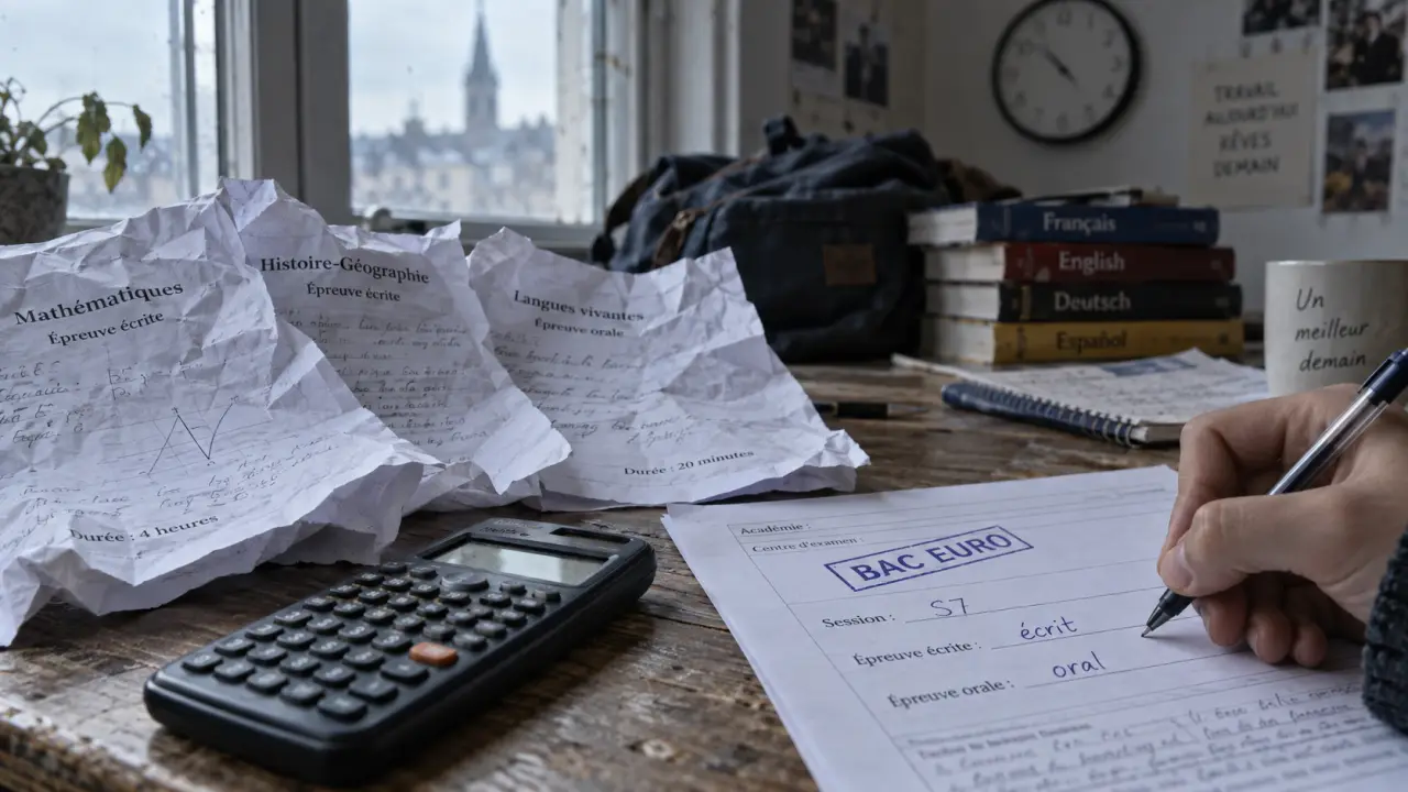 Bac européen S7 : écrits et oraux, copies d’examen