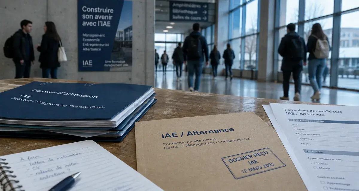 École de commerce publique gratuite en alternance IAE, dossiers d’admission