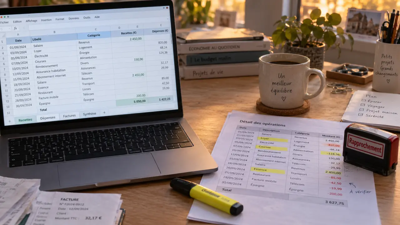 Tableau excel comptabilité simple gratuit : recettes, dépenses et trésorerie